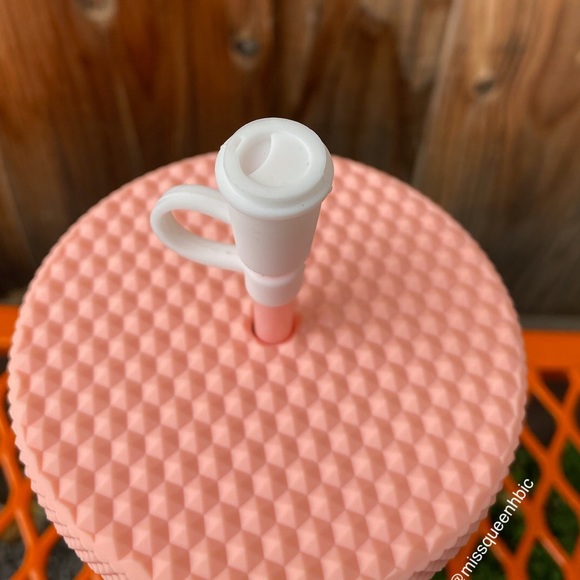 🌸Pink Coffee Cup Straw Topper🌸 - Picture 2 of 2